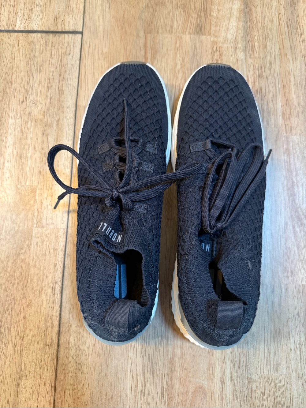 NOBULL Men's Black Knit Slip-On Athletic Sneakers